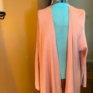 41 Hawthorn long blush marled cardigan